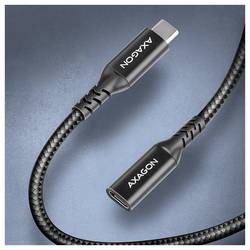 AXAGON Kabel USB-C USB 3.2 Gen2 USB-C ® zásuvka, USB-C ® zástrčka 0.5 m vícebarevná opletený BUCM32-CF05AB