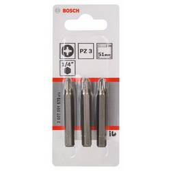 Bosch Accessories 2607001573 2607001573 křížový bit Pohon (šroubovák): 1/4 (6,3 mm) Typ zakončení: křížový PZ PZ 3 51 mm
