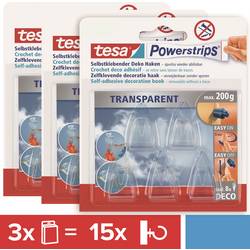 tesa POWERSTRIPS® Lepicí háček Small transparentní Množství: 15 ks