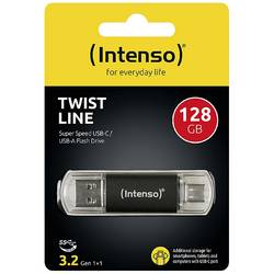 Intenso Twist Line USB flash disk 128 GB antracitová 3539491 USB-A, USB-C®, USB 3.1
