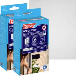 Síťka proti hmyzu TESA Insect Stop COMFORT do oken v balení 2 ks - ochrana proti hmyzu se suchým zipem, samolepicí - mouchy sítě bez vrtání - antracitová