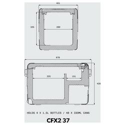 Dometic Group CFX2 37 přenosná lednice (autochladnička) Energetická třída (EEK2021): B (A - G) kompresor 12 V/DC, 230 V/AC oceán 37 l