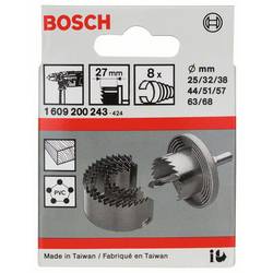 Bosch Accessories Sägekranz-Set Ø 25-68mm 8tlg. mit Schaft, Arbeitslänge 27mm 1609200243 sada pilových děrovek 8dílná 25 mm, 32 mm, 38 mm, 44 mm, 51 mm, 57 mm,