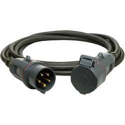 Walther Werke 39100502050100 napájecí prodlužovací kabel, 16 A, černá, 5.00 m, s ochranným vodičem