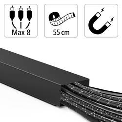 Hama 00220993 kabelová lišta elektroinstalační kanál (d x š x v) 0.55 m x 50 mm x 3.2 cm 1 ks černá