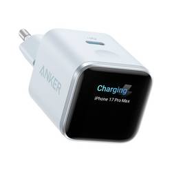 Anker ANKER Nano Charger 45W 1C Display blue síťový adaptér / napájení, USB-C®, 45 W, Dodávka energie, modrá