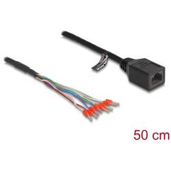 Delock 88005 RJ45 síťové kabely, propojovací kabely CAT 5e 0.50 m černá 1 ks