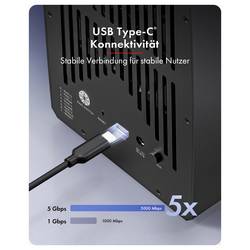 ICY BOX IB-RD3705-CU3 pouzdro pevného disku SATA USB Host, USB-C® SATA III, SATA 6 Gb/s 61195