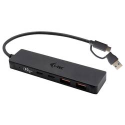 i-tec C31HUBMETAL2A2C USB Hub 2 + 2 port USB-A, USB-C® USB 3.2 Gen2 10 GBit/s s konektorem USB C černá I-TEC USB-C Metal HUB 2xUSB 3.0 2xUSB-C