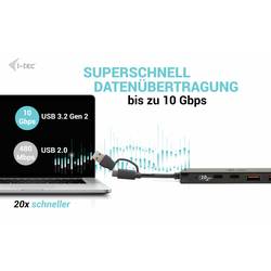 i-tec C31HUBMETAL2A2C USB Hub 2 + 2 port USB-A, USB-C® USB 3.2 Gen2 10 GBit/s s konektorem USB C černá I-TEC USB-C Metal HUB 2xUSB 3.0 2xUSB-C