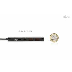 i-tec C31HUBMETAL2A2C USB Hub 2 + 2 port USB-A, USB-C® USB 3.2 Gen2 10 GBit/s s konektorem USB C černá I-TEC USB-C Metal HUB 2xUSB 3.0 2xUSB-C