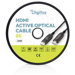 Digitus HDMI kabel Zástrčka HDMI-A 100 m černá AK-330126-1000-S 8K UHD, 4K UHD HDMI kabel