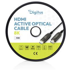 Digitus HDMI kabel Zástrčka HDMI-A 50 m černá AK-330126-500-S 8K UHD, 4K UHD HDMI kabel