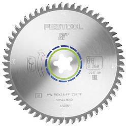 Festool HW 190x2,6 FF TF58 492051 pilový kotouč 190 mm Počet zubů (na palec): 58 1 ks