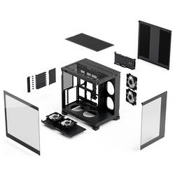 Fractal Design Geh Pop 2 Vision Black RG midi tower PC skříň černá 4 předinstalované LED ventilátory, prachový filtr, boční okno