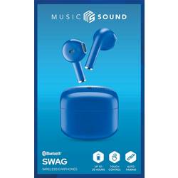 Cellularline Headset do uší (In Ear) Bluetooth®, Bez kabelu modrá Nabíjecí pouzdro mobil