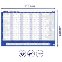 Franken PKH100227 psací podložka roční plán 2027 bílá, modrá (š x v) 910 mm x 610 mm 1 ks PKH100227