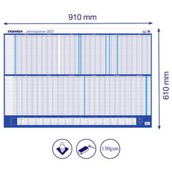 Franken PKU100227 psací podložka roční plán 2027 bílá, modrá (š x v) 910 mm x 610 mm 1 ks PKU100227