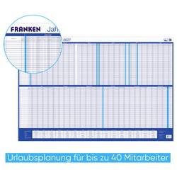 Franken PKU100227 psací podložka roční plán 2027 bílá, modrá (š x v) 910 mm x 610 mm 1 ks PKU100227