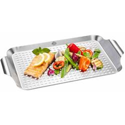 GEFU Grillpfanne BBQ groß Grilovací pánev stříbrná
