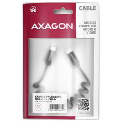 AXAGON Kabel USB-C USB 2.0 USB-C ® zástrčka 0.6 m černá pozlacené kontakty BUCM-CM10TB
