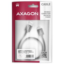AXAGON Kabel USB-C USB 3.2 Gen1 USB Micro-B zástrčka, USB-A zástrčka 1 m černá pozlacené kontakty BUMM3-AM10AB