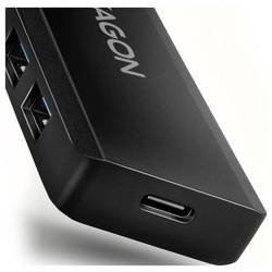 AXAGON HUE-C1A USB Hub 4 + 1 port USB 3.0, USB-C® USB 3.0 5 GBit/s černá HUE-C1A