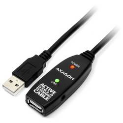AXAGON Kabel USB-C USB 2.0 USB-A zásuvka, USB-A zástrčka 10 m černá Aktivní se zesílením signálu ADR-210