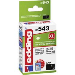 Edding Ink náhradní HP 302XL (F6U68AE) kompatibilní černá EDD-543 18-543
