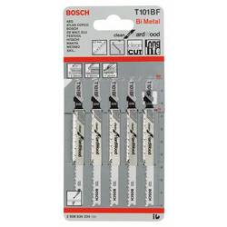 Bosch Accessories 2608634234 Sada pilových listů do přímočaré pily T 101 BF, Clean for Hard Wood, 5 ks 5 ks