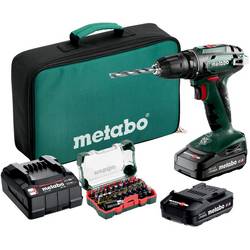Metabo aku vrtací šroubovák, 18 V, 2 Ah LiHD bezkartáčové, kufřík, bez akumulátoru, bez nabíječky, 602207930