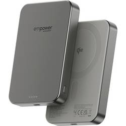 PanzerGlass empower Bank powerbanka 10000 mAh, MagSafe, Bezdrátové nabíjení Qi, USB-C®, šedá, Indikátor stavu