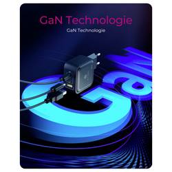 ICY BOX GaN Wandladegerät Adaptér USB-C, Qualcomm Quick Charge 3.0 , GaN, USB Power Delivery (USB-PD) , Nadproudová ochrana, Rychlonabíječka, USB-C® zástrčka,