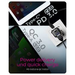 ICY BOX IB-PS1020-PD Adaptér USB-C, USB Power Delivery (USB-PD) , USB-C® zástrčka, 20 W, Power Delivery 3.0, černá
