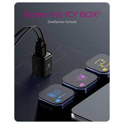 ICY BOX IB-PS1020-PD Adaptér USB-C, USB Power Delivery (USB-PD) , USB-C® zástrčka, 20 W, Power Delivery 3.0, černá
