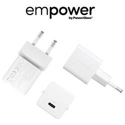 PanzerGlass empower USB nabíječka, USB Power Delivery (USB-PD) , GaN, Rychlonabíječka, 30 W, USB PD 3.1, Rychlé nabíjení, bílá