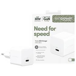 PanzerGlass empower USB nabíječka, USB Power Delivery (USB-PD) , GaN, Rychlonabíječka, 30 W, USB PD 3.1, Rychlé nabíjení, bílá