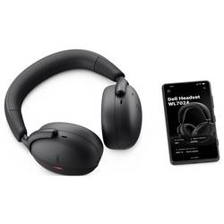Dell WL7024 Headset otevřená (On Ear) Bluetooth® černá Potlačení hluku Tlačítko Microsoft Teams Počítače