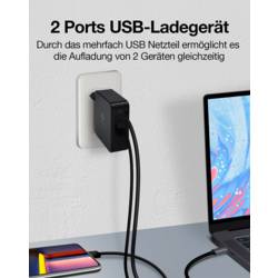 ICY BOX IB-PS101-PD, Netzteil 90 Watt, Type-C® plus Type-A Schnittstelle für 5V@2,4 A síťový adaptér / napájení 90 W