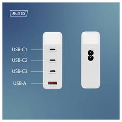 Digitus DA-10305 USB nabíječka, 1x USB A , 3x USB-C®, 140 W, bílá