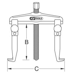 KS Tools 625.1703 Sada stahováků Upínací rozsah 50 - 160 mm Počet háčků 3