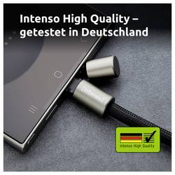 Intenso Kabel USB-C USB 2.0 USB-C ® zástrčka, USB-C ® zástrčka 1.65 m Černá šňůrka na mobilní telefon 7991000 datový kabel, nabíjecí kabel