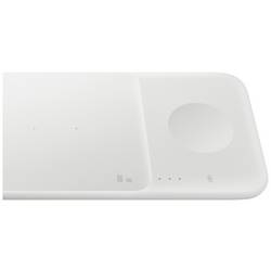 Samsung EP-P6300 Wireless Charger Trio indukční nabíjecí stanice, bezdrátová nabíječka, Rychlonabíječka, Magnetické připojení, Bezdrátové nabíjení Qi, bílá