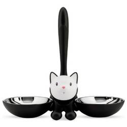 Alessi Alessi Katzennapf Tigrito black AMMI09 B Miska na krmení černá, bílá 1 ks