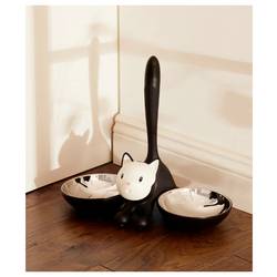 Alessi Alessi Katzennapf Tigrito black AMMI09 B Miska na krmení černá, bílá 1 ks
