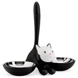 Alessi Alessi Katzennapf Tigrito black AMMI09 B Miska na krmení černá, bílá 1 ks