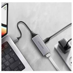AXAGON ADE-TXPD síťový adaptér USB-C™ (USB 3.2 Gen 1), RJ45 , USB-C® (s napájením)