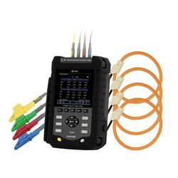 PCE Instruments Power Analyzer síťový analyzátor 3fázové, 1fázové s funkcí záznamníku, vč. proudových kleští, Měření spotřeby energie, Hledání poruch, Grafický