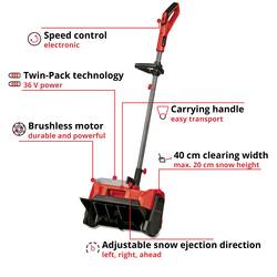 Einhell 3417011 sněhová fréza akumulátor 40 cm