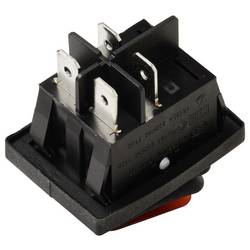 TRU COMPONENTS TC-13599528 kolébkový spínač 250 V/AC 16 A 2x vyp/zap IP65 (čelní strana) s aretací 1 ks